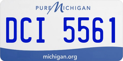 MI license plate DCI5561