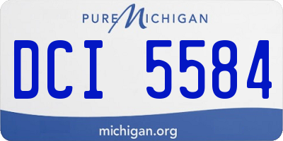 MI license plate DCI5584