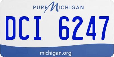 MI license plate DCI6247