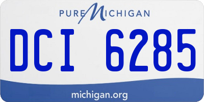 MI license plate DCI6285