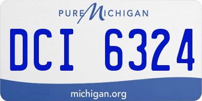 MI license plate DCI6324