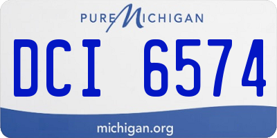 MI license plate DCI6574