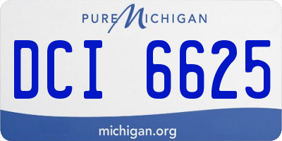 MI license plate DCI6625