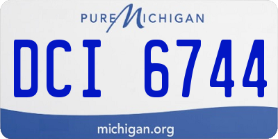 MI license plate DCI6744