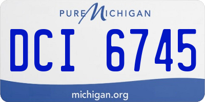 MI license plate DCI6745