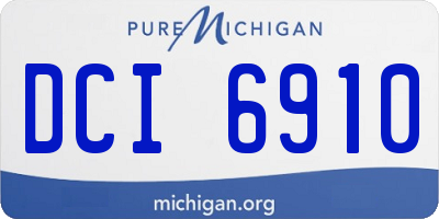 MI license plate DCI6910