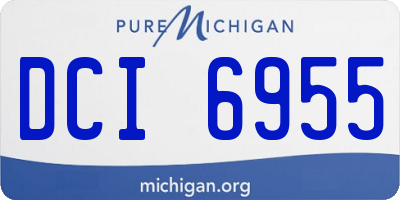MI license plate DCI6955