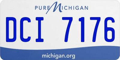 MI license plate DCI7176