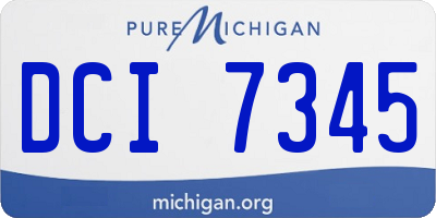 MI license plate DCI7345