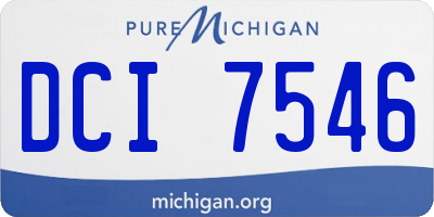 MI license plate DCI7546