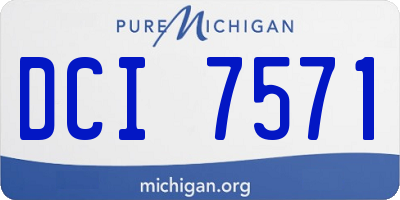MI license plate DCI7571