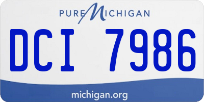 MI license plate DCI7986
