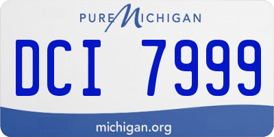 MI license plate DCI7999