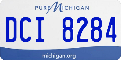 MI license plate DCI8284