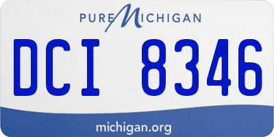 MI license plate DCI8346