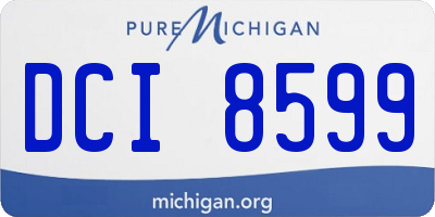 MI license plate DCI8599