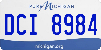 MI license plate DCI8984