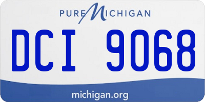 MI license plate DCI9068