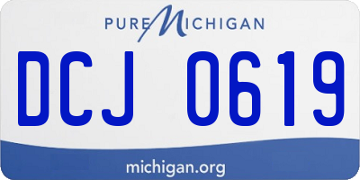 MI license plate DCJ0619