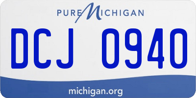 MI license plate DCJ0940