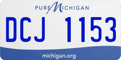 MI license plate DCJ1153