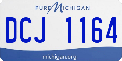 MI license plate DCJ1164