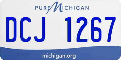 MI license plate DCJ1267