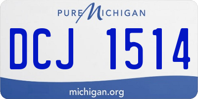 MI license plate DCJ1514