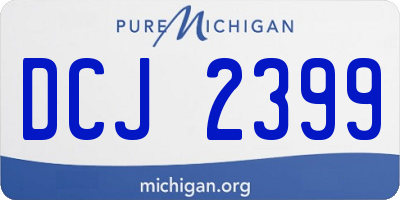 MI license plate DCJ2399