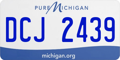 MI license plate DCJ2439