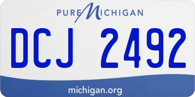 MI license plate DCJ2492