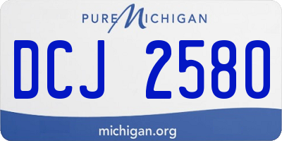 MI license plate DCJ2580