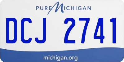 MI license plate DCJ2741