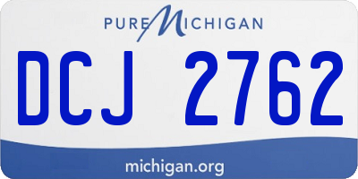 MI license plate DCJ2762