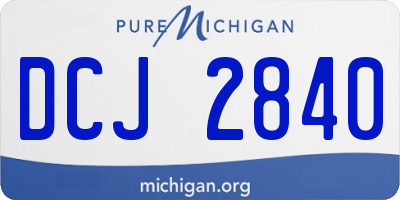 MI license plate DCJ2840