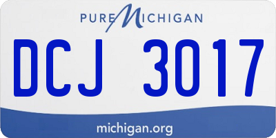 MI license plate DCJ3017