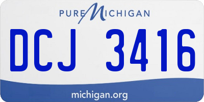 MI license plate DCJ3416