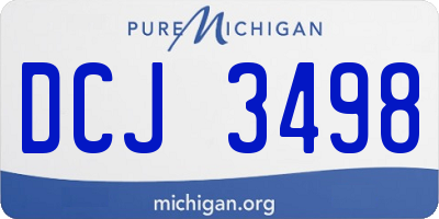 MI license plate DCJ3498