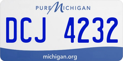 MI license plate DCJ4232