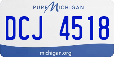 MI license plate DCJ4518