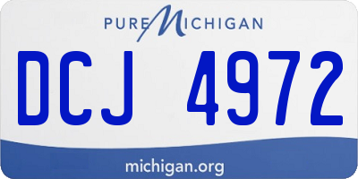 MI license plate DCJ4972