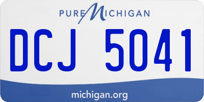 MI license plate DCJ5041