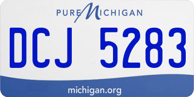 MI license plate DCJ5283