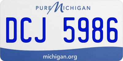 MI license plate DCJ5986