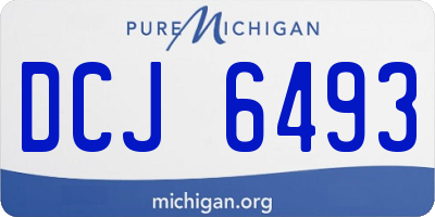 MI license plate DCJ6493