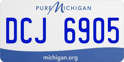 MI license plate DCJ6905