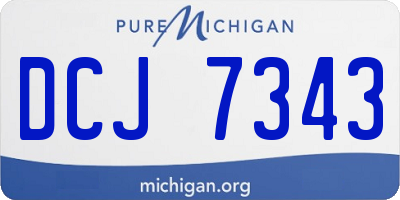 MI license plate DCJ7343