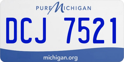 MI license plate DCJ7521