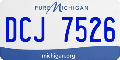 MI license plate DCJ7526