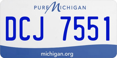 MI license plate DCJ7551